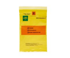 EZ Tear Color-Coded Specimen Transport Bag, 6" x 9", Yellow