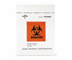 Zip-Style Biohazard Specimen Bag with Pocket, 12" x 15"