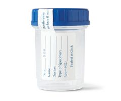 Click N Close Pneumatic Tube Specimen Container with Tamper-Evident Seal, Sterile Fluid Pathway, 3 oz.