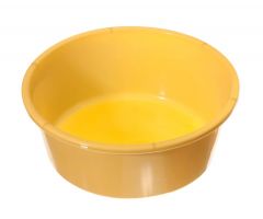 Round Plastic Washbasin, Gold, 4.25" x 10.75", 5 qt.