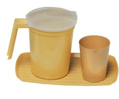 Deluxe Bedside Service Tray with Ridges, Gold