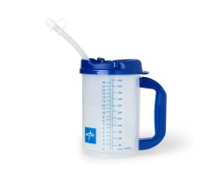 Insulated Carafe with Graduations, Clear with Blue Lid, 20 oz.