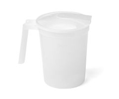Noninsulated Plastic Pitcher with Handle and Lid, Pigment Free, 1,000 cc