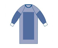 Sirus Poly Reinforced Gown with Raglan Sleeves, Sterile, Size L