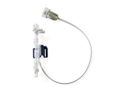 Disposable Pressure Transducer with Transpac IV Connector, Wings, 3-Way and 1-Way Stopcocks and Male-Female Luer Lock Connection, 12" Cable Length