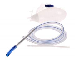 Silicone Evaluator and Wound Drain Round Kit with Trocar, Radiopaque, 100 cc Evac, 15 Fr, 3/16", Full-Fluted