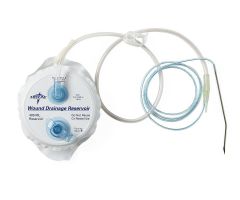 Perforated Round PVC Wound Drain Kit with Trocar, 400 cc Evacuator, Y Connector and 7 Fr, 3/32" Mid-Perforated Drain