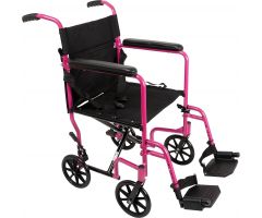 W/C Trans Chair Pink Alum 19 E&J