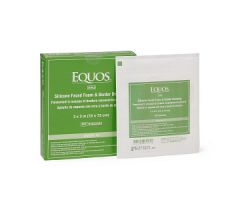 EQUOS 5-Layer Foam Dressings with Silicone Adhesive, 3" x 3" 