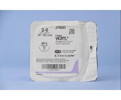 Violet Coated Vicryl 2-0 MO-6 Taper 18" Suture