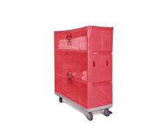 Cart Cover, Red, 50" x 30" x 48", 0.7 Mil, Roll