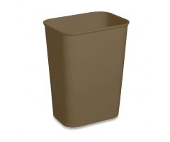 Soft-Side Waste Basket, Brown, 14 qt.