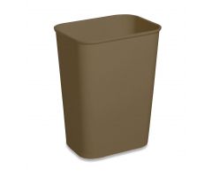 Soft-Side Waste Basket, Brown, 27 qt.