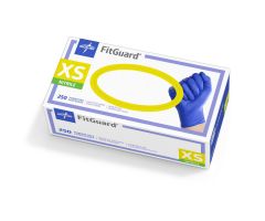 FitGuard Powder-Free Nitrile Exam Gloves with Textured Fingertips, Size XS FG2500H