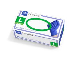 FitGuard Powder-Free Nitrile Exam Gloves with Textured Fingertips, Size L