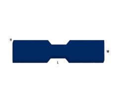 Scan Support Contour Pad Step Back Design and Center Notch Design 3"H W/ 3"H Open Cell Foam Over 85"L