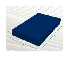 Rectangle Postioner Knee Separator 2" Navy Blue w/ Antimicrobial Cover 24"L x 14"W x 2"H