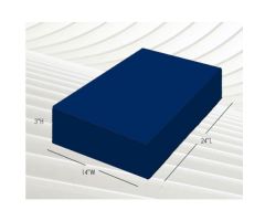 Rectangle Postioner Knee Separator 3" Navy Blue w/ Antimicrobial Cover 24"L x 14"W x 3"H