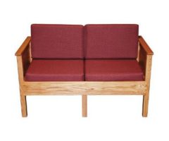 MRI Bariatric Love Seat-Weight capacity is 350 lbs. Seat cushions dimensions are: 22" Deep x 46 1/4" long.