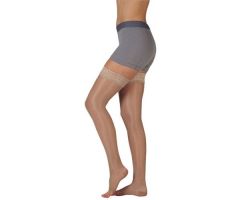 Juzo 2002 Soft Thigh High Stocking w/ Silicone Border-Size I-Black