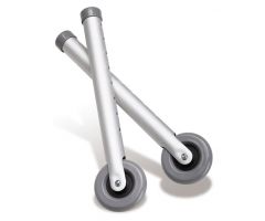 3" dia. Rubber Fixed Wheels for Walkers, 8-Hole Adjustable