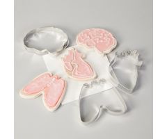 Cookie Cutter Set of 3, Lungs, Brain and Heart