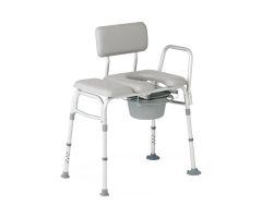 Combination Transfer Bench and Commode, Padded