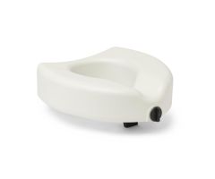 Medline 5" Raised Locking Toilet Seat, Microban Treated, No Arms, 350 lb. Weight Capacity, Gray