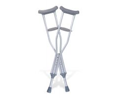 Medline Standard Aluminum Crutches with Push-Button Adjustment, Child, 4' - 4'6", 275 lb. Capacity