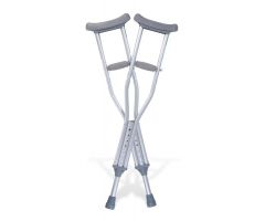 Medline Standard Aluminum Crutches with Push-Button Adjustment, Child, 4' - 4'6", 275 lb. Capacity G53314-8H