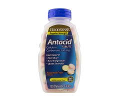 GoodSense Antacid Calcium Regular Strength Chew Tabs Fruit 150 Ct