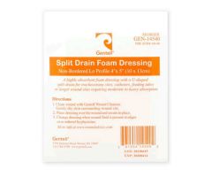 Non-Bordered Split Drain Dressing 4" x 5"
