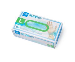 Glide-On Powder-Free Vinyl Exam Gloves, Size L GLIDE513H