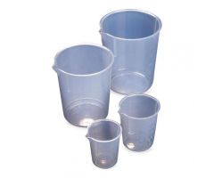 Beaker, Tapered Sides, 250mL, Polypropylene, Molded Graduations