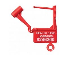 Plastic Numbered Padlock Security Seal, Red HCL7901PK