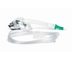 Disposable Adult Venturi Oxygen Mask with Single Dial, 7' Tubing and Universal Connector