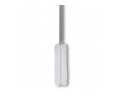 Reusable Tube Cleaning Brush, White Nylon, 20" Overall Length, 0.7 mm dia., 0.5" Brush Part