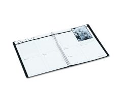Weekly Planner with Black-and-White Photos, 8-1/2" x 11", Black Cover, 2019