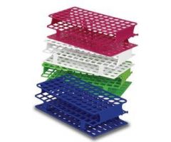 OneRack Tube Rack, Full-Size, PP, 16 mm, 72-Place, White