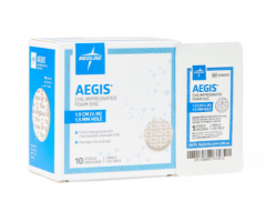 Aegis CHG-Impregnated 0.75" Foam Disk Peel-Open Dressing with 1.5 mm Hole