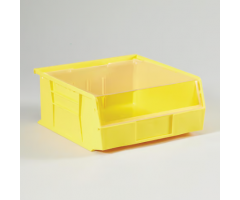 Super Tough Bin w/Clear Lid, 11x5x11 - Yellow