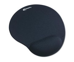10.38" x 8.88" Mouse Pad with Gel Wrist Rest and Nonskid Base, Black