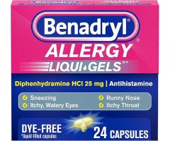 J&J Benadryl Allergy Liqui-Gels 17021