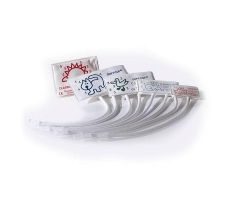 Blood Pressure Cuff, Soft, Disposable, 2 Tube Connector, Neonatal Number 3, Green / White