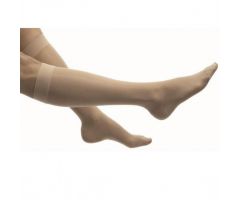 Relief Knee High Compression Stocking with Band and Closed Toe Beige Size L