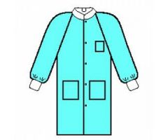 3-Layer Basic Plus Lab Coat, Blue, Size M