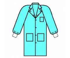 Universal Precautions Lab Coat, 3-Layer, Blue, Size S