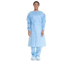 Spuncare AAMI Level 2 Full-Back Polypropylene SMS Lightweight Isolation Gown with Elastic Wrists, Yellow, Size XL