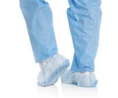 3-Layer Shoe Covers with Traction, Blue, Size XL