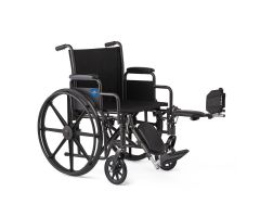 18" Wide K1 Basic Nylon Wheelchair with Swing-Back Desk-Length Arms and Elevating Leg Rests